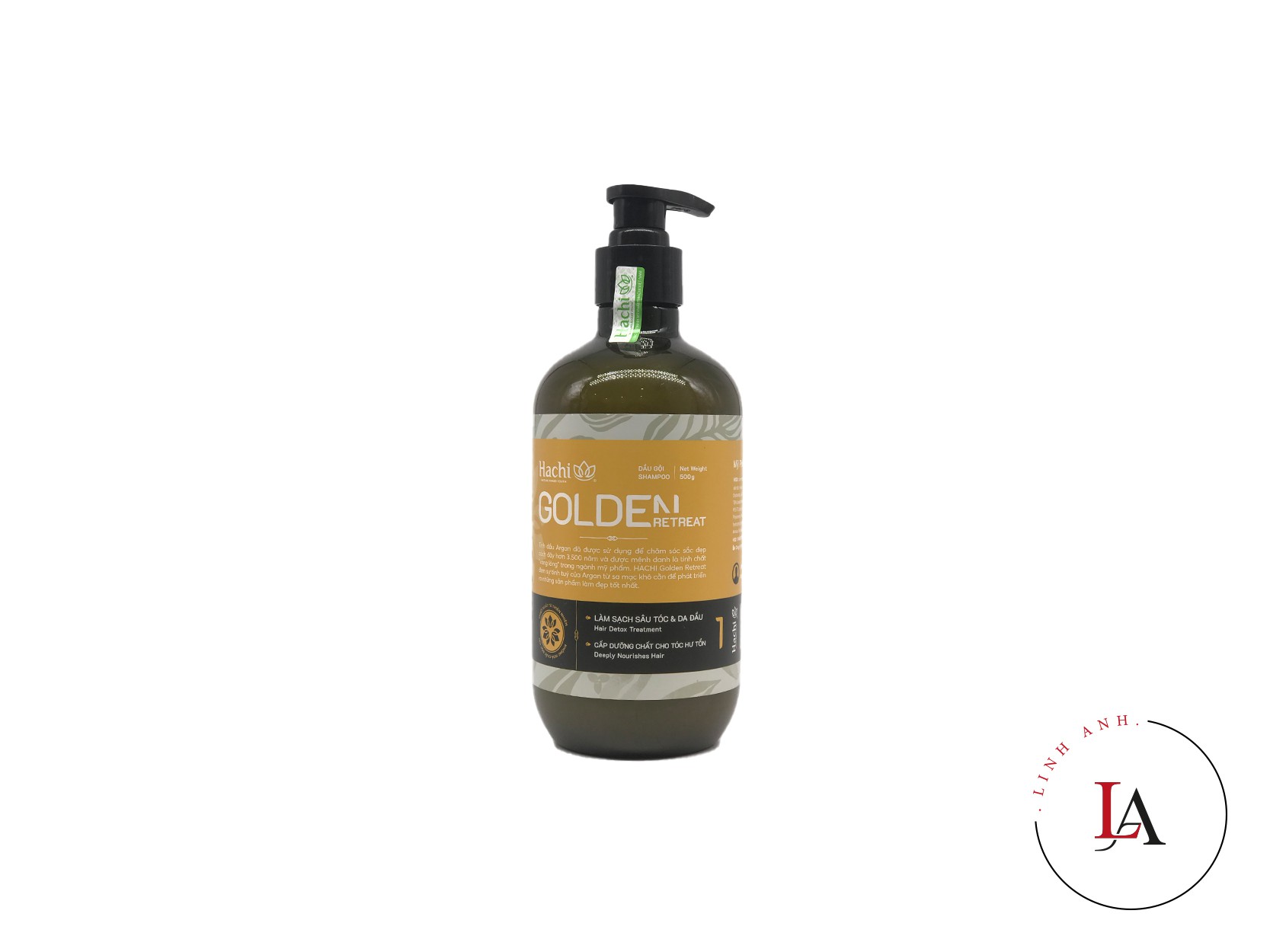 Dầu gội Hachi Golden Retreat tóc hư tổn 500ml